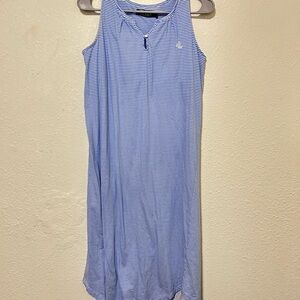 Ralph Lauren Black Label Blue  Logo Sleeveless T‎ Shirt Dress Small